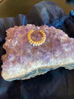 Neusring met strass, Nieuw, Ophalen of Verzenden, Neuspiercing, Goud