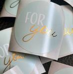 Sluitstickers for you stickers voor jou goudfolie inpakken, Verzenden, Nieuw, Meerdere stickers