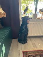 Grote porseleinen zwarte panter beeld puma, Verzamelen, Beelden en Beeldjes, Ophalen of Verzenden, Zo goed als nieuw, Dier