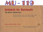 MU-119 Blokfluit bladmuziek --oud muziek tijdschrift, Muziek en Instrumenten, Bladmuziek, Gebruikt, Klassiek, Les of Cursus, Ophalen of Verzenden