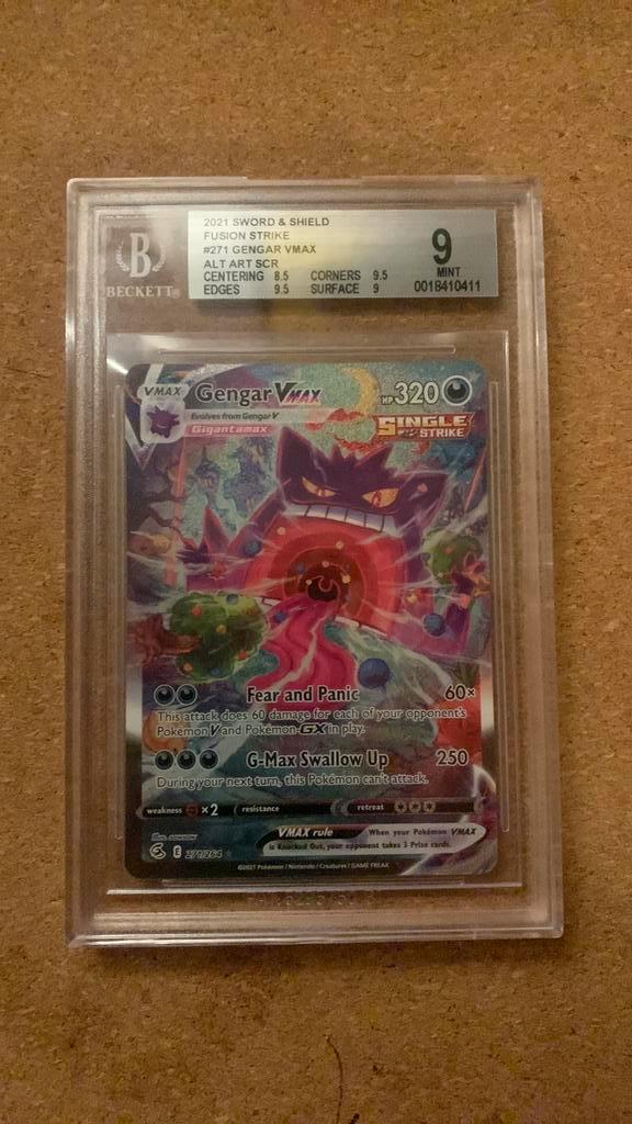 Gengar v-max alt art, Hobby en Vrije tijd, Verzamelkaartspellen | Pokémon, Zo goed als nieuw, Ophalen of Verzenden