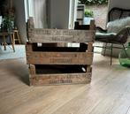 3 grote vintage antieke kratten, Huis en Inrichting, Woonaccessoires | Kisten, Ophalen, Minder dan 50 cm, Zo goed als nieuw, 75 tot 100 cm
