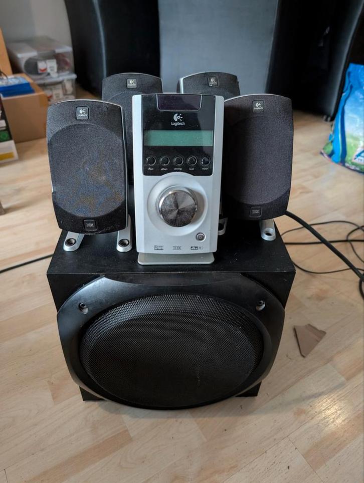 Logitech Z-5500 Digital 5.1 Speakersysteem, Audio, Tv en Foto, Home Cinema-sets, Gebruikt, Overige spelers, 5.1-systeem, 70 watt of meer
