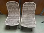 Rotan stoelen met metalen frame, Ophalen, Gebruikt, Twee, Overige kleuren