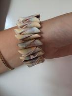 Vintage Schelpen Armband, Overige materialen, Gebruikt, Beige, Ophalen of Verzenden