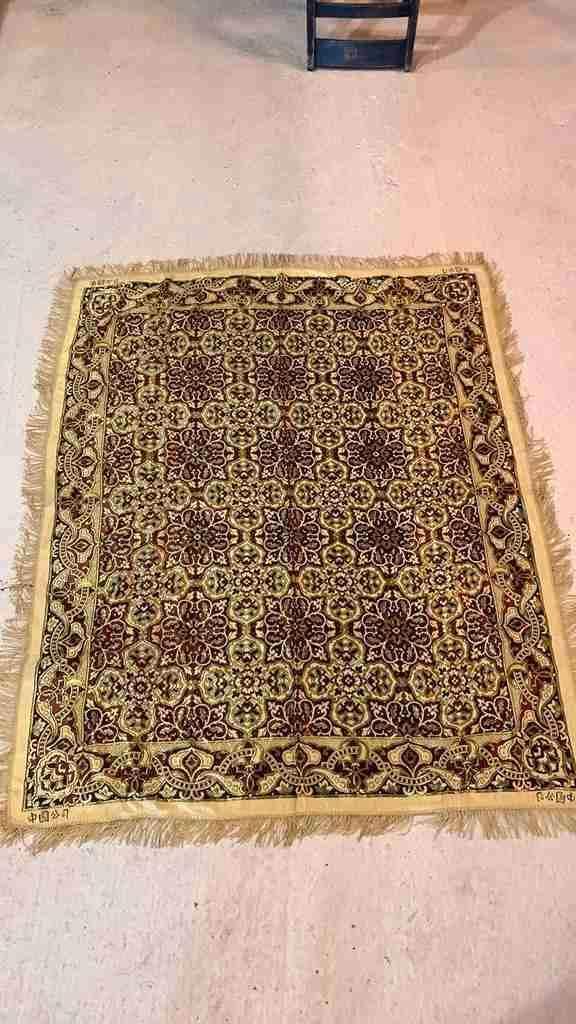 Tafelkleed goudgeel 155/129, Huis en Inrichting, Tafelkleden, Gebruikt, Rechthoek, Ophalen of Verzenden