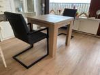 Kleine tafel met 2 stoelen - 80x80 cm + kleine bijzettafel., Huis en Inrichting, Ophalen, Vierkant, Tot twee personen, 50 tot 100 cm