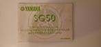Origineel instructieboekje Yamaha SG50 1983, Motoren, Handleidingen en Instructieboekjes, Ophalen of Verzenden, Yamaha