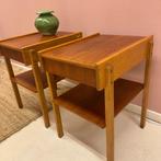 Set vintage nachtkastjes AB Carlström & Co Möbelfabrik Zwede, Ophalen, Zo goed als nieuw