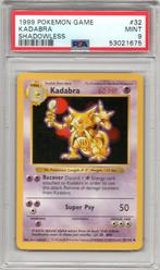Kadabra Shadowless Psa 9 Base set 1999, Ophalen of Verzenden, Zo goed als nieuw, Losse kaart