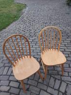 Vintage houten stoelen (6 stuks), Ophalen, Gebruikt, Bruin, Vintage