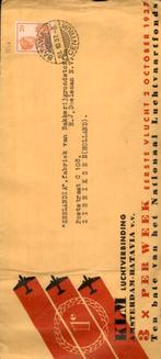 Nederlands Indië - KLM - Zierikzee Doeleman - 1937, Ophalen of Verzenden, Envelop
