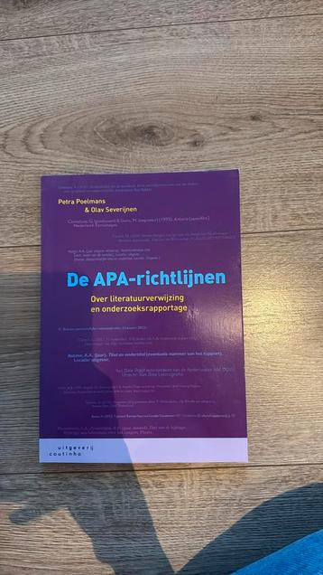 Petra Poelmans - De APA-richtlijnen beschikbaar voor biedingen