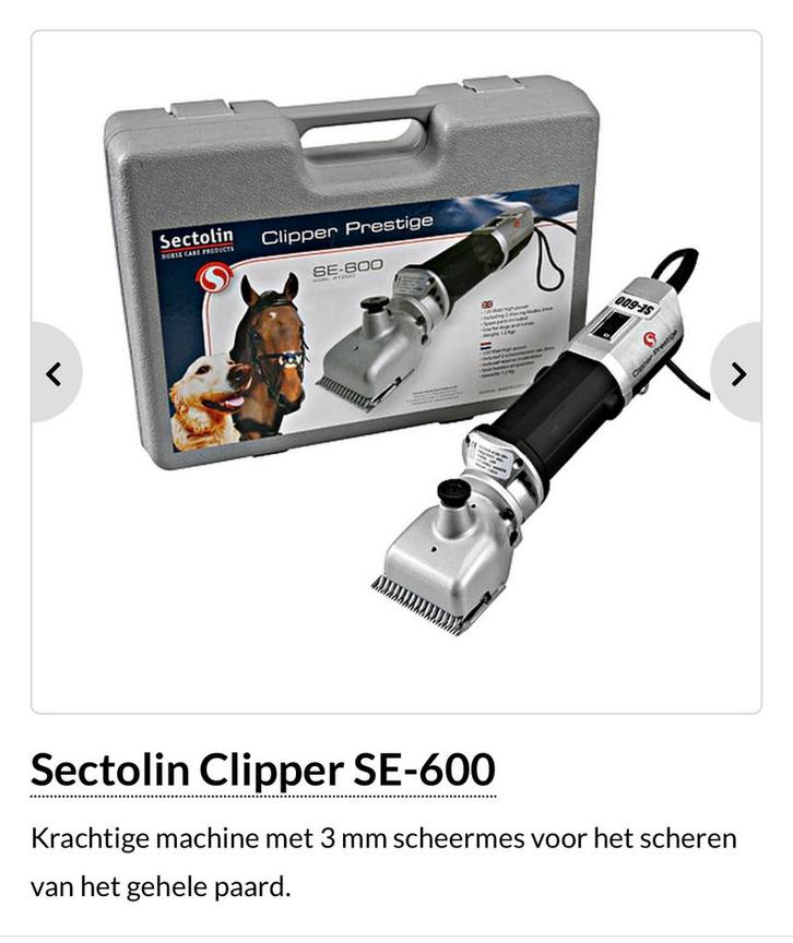 Scheermachine Sectolin Se-600, Dieren en Toebehoren, Paarden en Pony's | Overige Paardenspullen, Zo goed als nieuw, Overige soorten