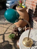 Antiek koperen notarislamp bureaulamp, Ophalen of Verzenden