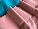 2x gordijnen oud roze velours B80xL220 cm, Huis en Inrichting, Stoffering | Gordijnen en Lamellen, Gebruikt, Overige kleuren, 200 cm of meer