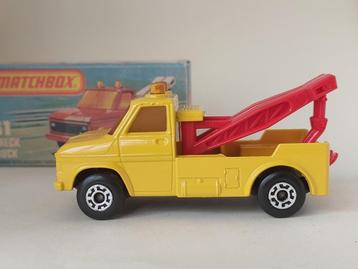 WRECK TRUCK MATCHBOX No61 UIT 1978 ONBESPEELD MET DOOSJE beschikbaar voor biedingen