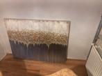 Abstract Schilderij met Gouden Accenten, Antiek en Kunst, Kunst | Schilderijen | Klassiek, Ophalen of Verzenden
