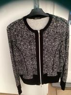Frank Walder, vest,mt 42, deelbare rits, zwart/wit, l-mouw,, Kleding | Dames, Truien en Vesten, Ophalen of Verzenden, Zo goed als nieuw