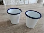 2 emaille bekers van loods 5, Overige materialen, Rond, Nieuw, Minder dan 25 cm