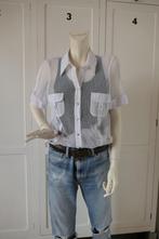 Bonita witte opengewerkte blouse maat M., Maat 38/40 (M), Verzenden, Wit, Bonita