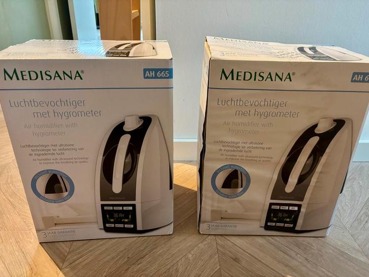 2x Medisana Luchtbevochtiger met Hygrometer, Witgoed en Apparatuur, Luchtbehandelingsapparatuur, Gebruikt, Luchtbevochtiger, Ophalen of Verzenden