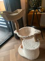 Creme kleurige krabpaal met diverse ligplaatsen, Ophalen of Verzenden, Zo goed als nieuw, Krabpaal