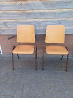 100x vintage schoolstoelen stapelstoelen partij kerk stoelen, Huis en Inrichting, Stoelen, Ophalen, Gebruikt, Bruin, Vijf, Zes of meer stoelen