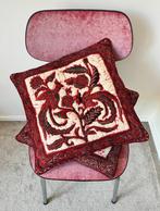 Set van 2 batik/blockprint kussens, 39,5x38,5cm. Boho goud, Huis en Inrichting, Verzenden, Gebruikt, Rood, Vierkant