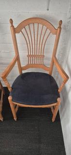 6 Houten eetkamerstoelen (4 met armleuningen, 2 zonder), Huis en Inrichting, Stoelen, Ophalen, Hout, Gebruikt, Bruin