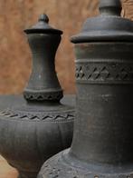 Oosterse aardewerk kruik fles met dop bohemian, Antiek en Kunst, Curiosa en Brocante, Ophalen of Verzenden