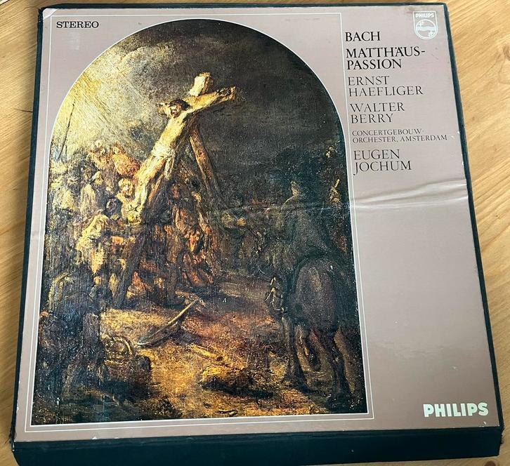4x vinyl: Bach Matthäus Passion in originele doos + boekjes, Cd's en Dvd's, Vinyl | Klassiek, Gebruikt, Classicisme, Overige typen