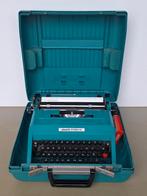 vintage retro blauw Olivetti Studio 45 typemachine in koffer, Diversen, Typemachines, Ophalen of Verzenden, Gebruikt