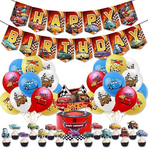 Disney Cars / Car- Lightning McQueen - Verjaardag / Birthday, Hobby en Vrije tijd, Feestartikelen, Nieuw, Versiering, Verjaardag