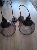 Hanglamp 2 hangers met lampen, Huis en Inrichting, Lampen | Hanglampen, Ophalen, Zo goed als nieuw, Minder dan 50 cm