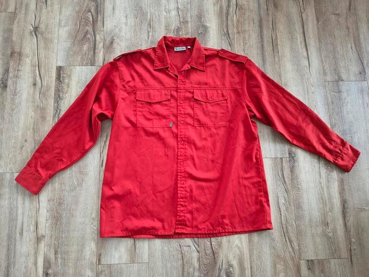 Mooie rode scoutingblouse, Explo blouse, Scoutshop, maat 42., Verzamelen, Scouting, Zo goed als nieuw, Kleding, Ophalen of Verzenden