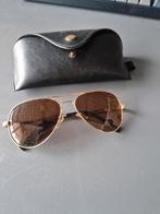 Vintage Zonnebril met Etui, Overige merken, Gebruikt, Zonnebril, Bruin