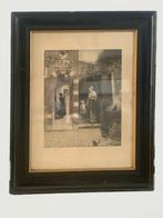 Pieter de Hoogh De binnenplaats van een huis in Delft, Antiek en Kunst, Ophalen of Verzenden