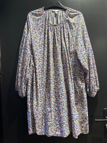 H&M zwart katoenen bloemprint jurkje XL beschikbaar voor biedingen