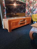 Teakhouten tv meubel, Ophalen, 150 tot 200 cm, Zo goed als nieuw, Minder dan 100 cm