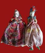 India Rajasthan: set prachtige handgemaakte Kathputli poppen, Antiek en Kunst, Verzenden