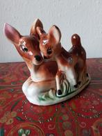 Schattig beeldje met hertjes en bloempotje, Antiek en Kunst, Verzenden