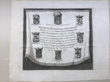 Nederland, Titelpagina Atlas De Leth, kopergravure, 1740 beschikbaar voor biedingen