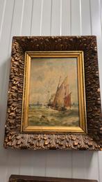 Antiek schilderij boten, Antiek en Kunst, Ophalen