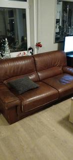 2 zitten bank leren, Ophalen, Zo goed als nieuw, 75 tot 100 cm, Leer