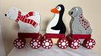 Houten trekwagentjes met dieren, Kinderen en Baby's, Speelgoed | Houten speelgoed, Ophalen of Verzenden, Zo goed als nieuw, Overige typen