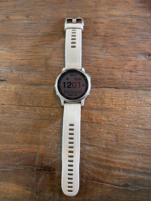 Garmin Fenix 6S Pro Solar, Sieraden, Tassen en Uiterlijk, Sporthorloges, Gebruikt, Android, Zwart, Afstand, Calorieverbanding