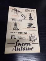 reclame pamflet INKT ENCRES ANTOINES Frankrijk, Overige typen, Gebruikt, Ophalen of Verzenden