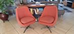 2 draaibare vintage jaren 60 kuipstoeltjes, Huis en Inrichting, Stoelen, Ophalen, Vintage, retro, jaren '70, Twee, Overige kleuren