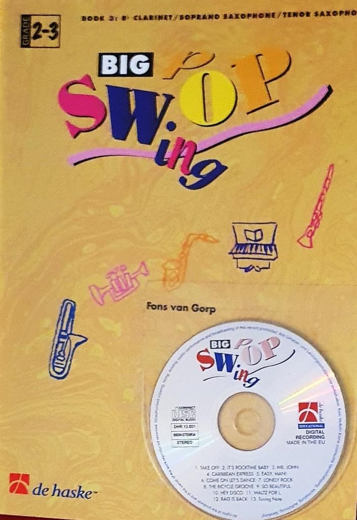 Bladmuziek/BIG SWING POP voor Klarinet, Sopraan en Tenor Sax, Overige genres, Nieuw, Ophalen of Verzenden, Thema